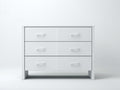 Commode - Bois d'ingénierie - 112 x 44 x 91 cm - Blanc - Style contemporain fonctionnel