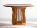 Table de jardin - Bois - 125 x 125 x 75 cm - Brun miel - Style sculptural