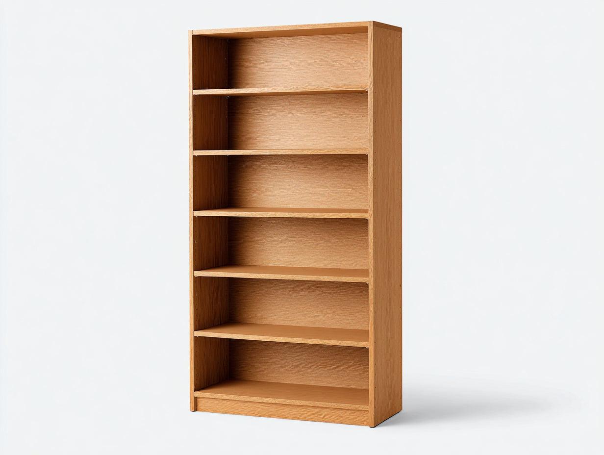 Bibliothèque - Bois - 89 x 31 x 182 cm - Chêne clair - Style moderne